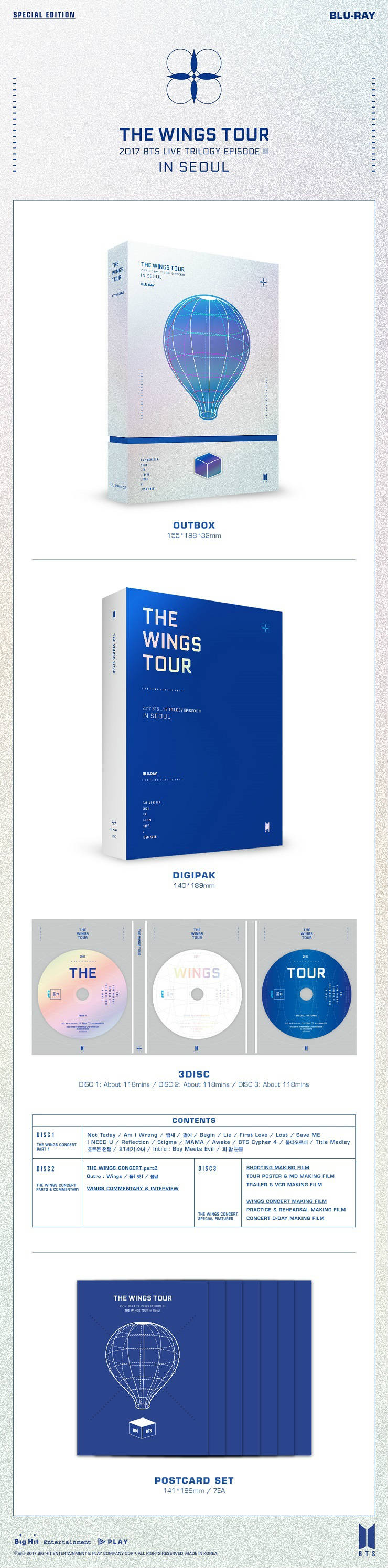 방탄소년단(BTS) - 2017 BTS Live Trilogy EPISODE III THE WINGS TOUR in Seoul CONCERT Blu-ray